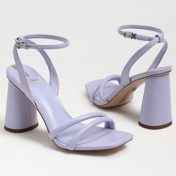 NWOT Sam Edelman Strappy Sandals / block heels in Misty Liliac Size 6 - Picture 1 of 9